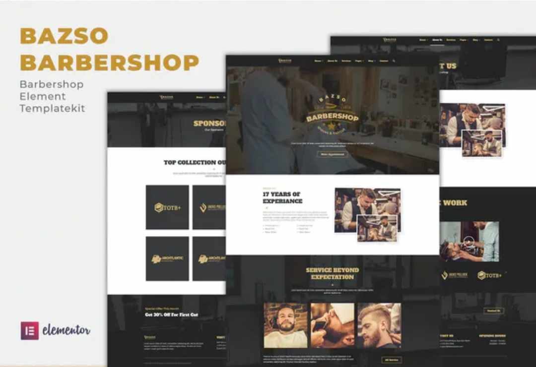 Bazso - Barbershop Elementor Template Kit