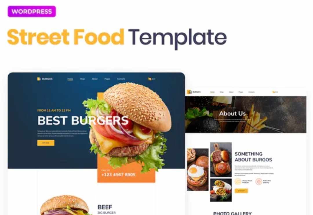 Burgos – Street Food Elementor Template Kit