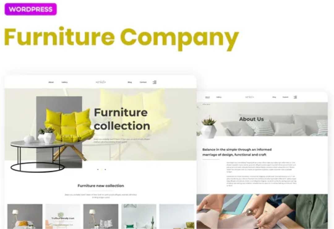 Enkel – Furniture Company Template Kit