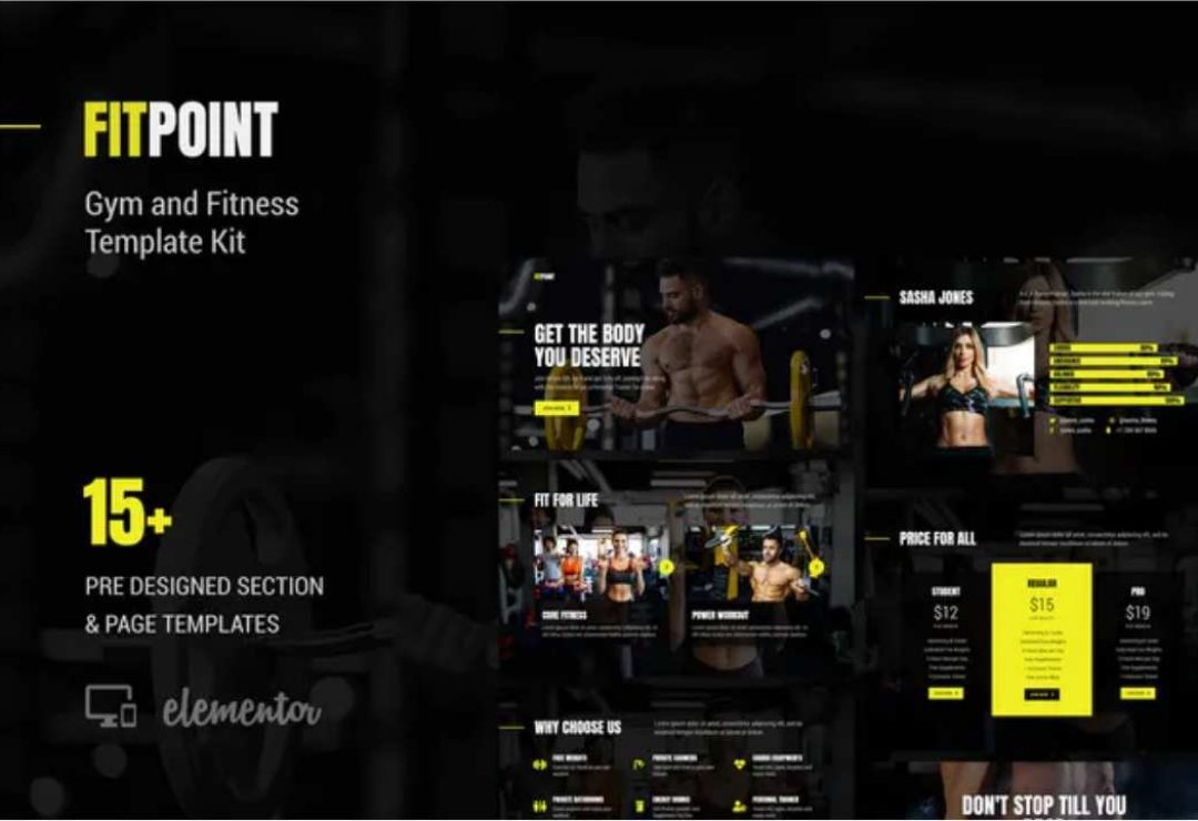 Fitness Web designs by GetFutura. Fit Point - Gym & Fitness