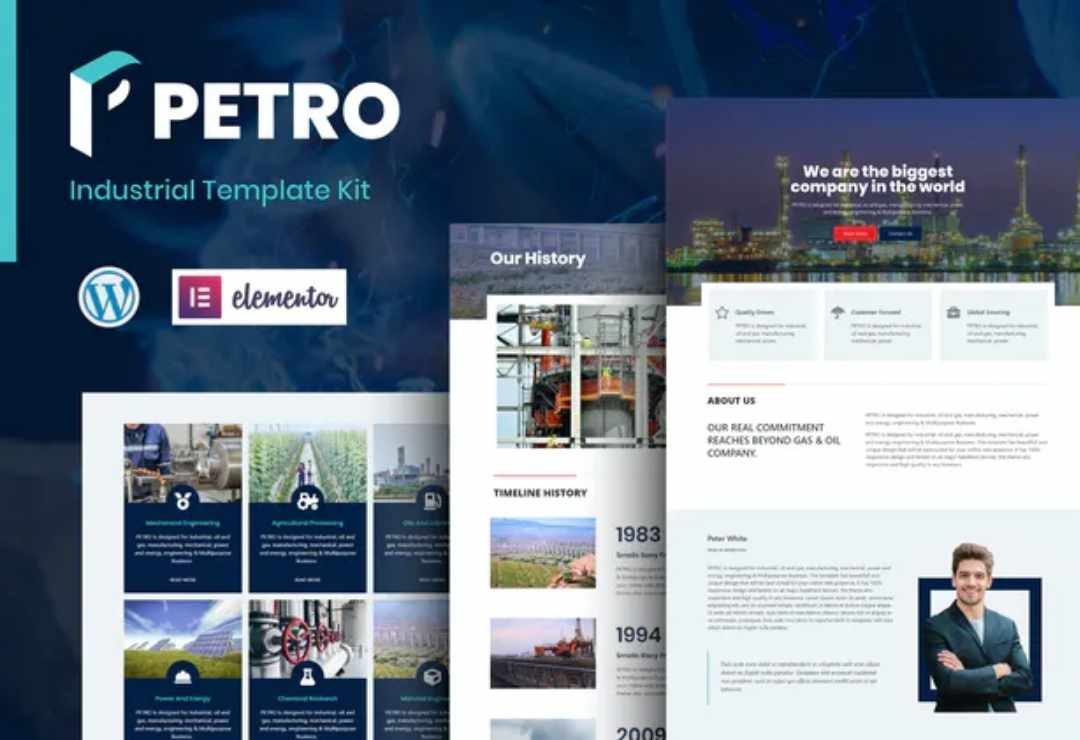 Petro - Industrial Elementor Template