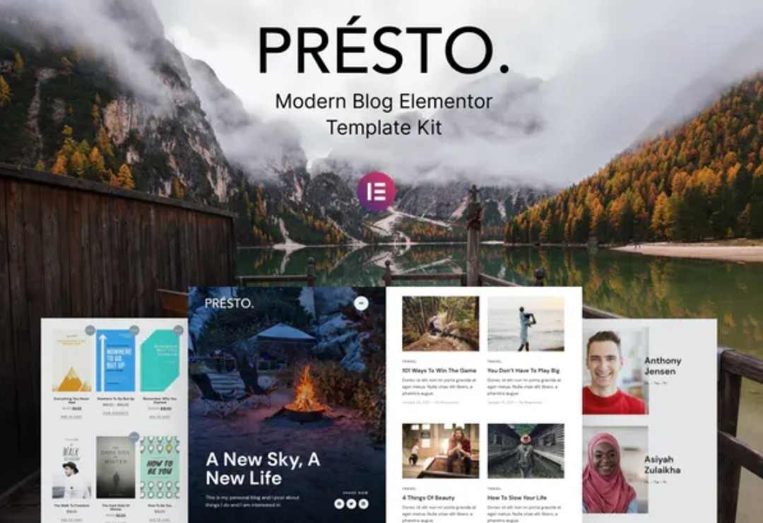 Presto – Modern Blog Elementor Template 2