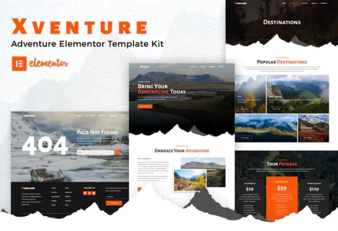 Xventure - Travel Elementor Template