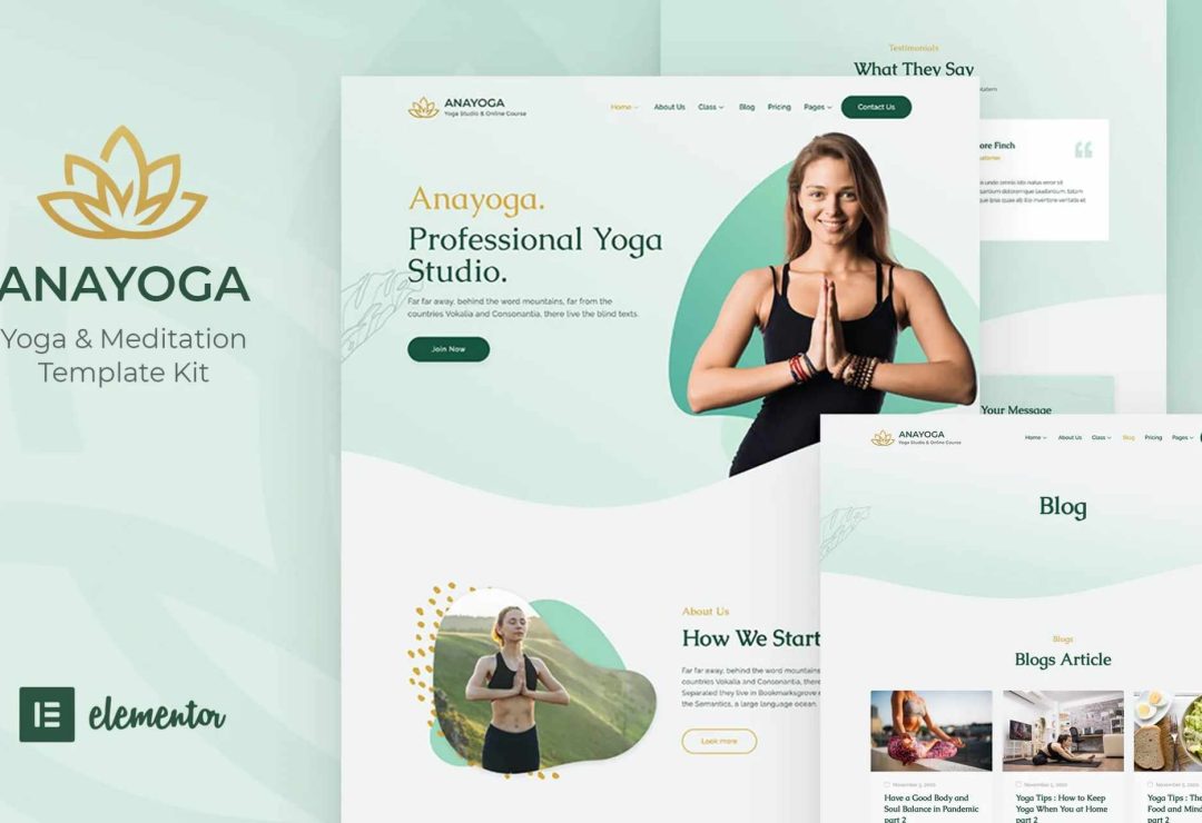 Yoga Web designs by GetFutura. Yoga Teacher and Yoga Studio Web creations 1