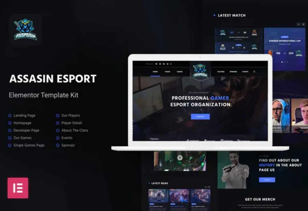 eSport Elementor Template Kit